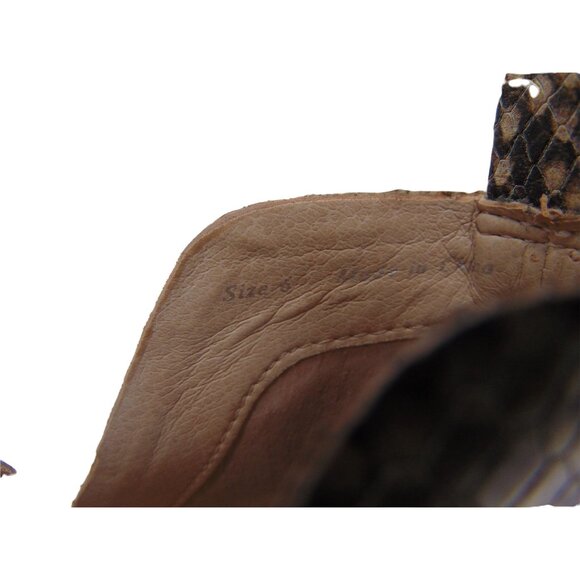 Dolce Vita Sonni Reptile Bootie US 6 Reptile Print Leather Perforated Ankle Boot - Picture 12 of 12
